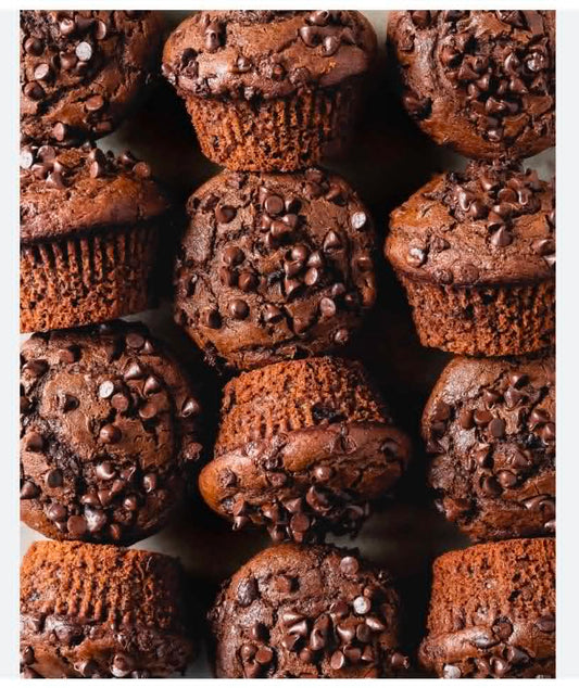 Muffin double chocolat maison